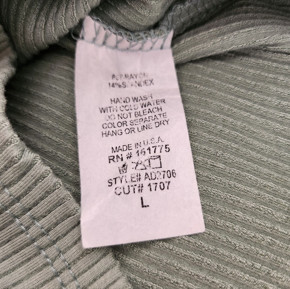 Sage Ribbed Mini Dress - Picture 3 of 4